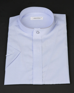 반팔 멘토 셔츠 파랑 - 목회자셔츠