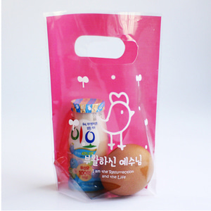 19부활 비닐가방 핑크병아리 (20매)