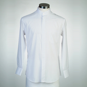 차이나카라셔츠 흰색 - 목회자셔츠