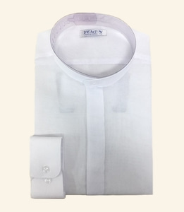 예문목회자셔츠 - 차이나다사란 긴팔(흰색)